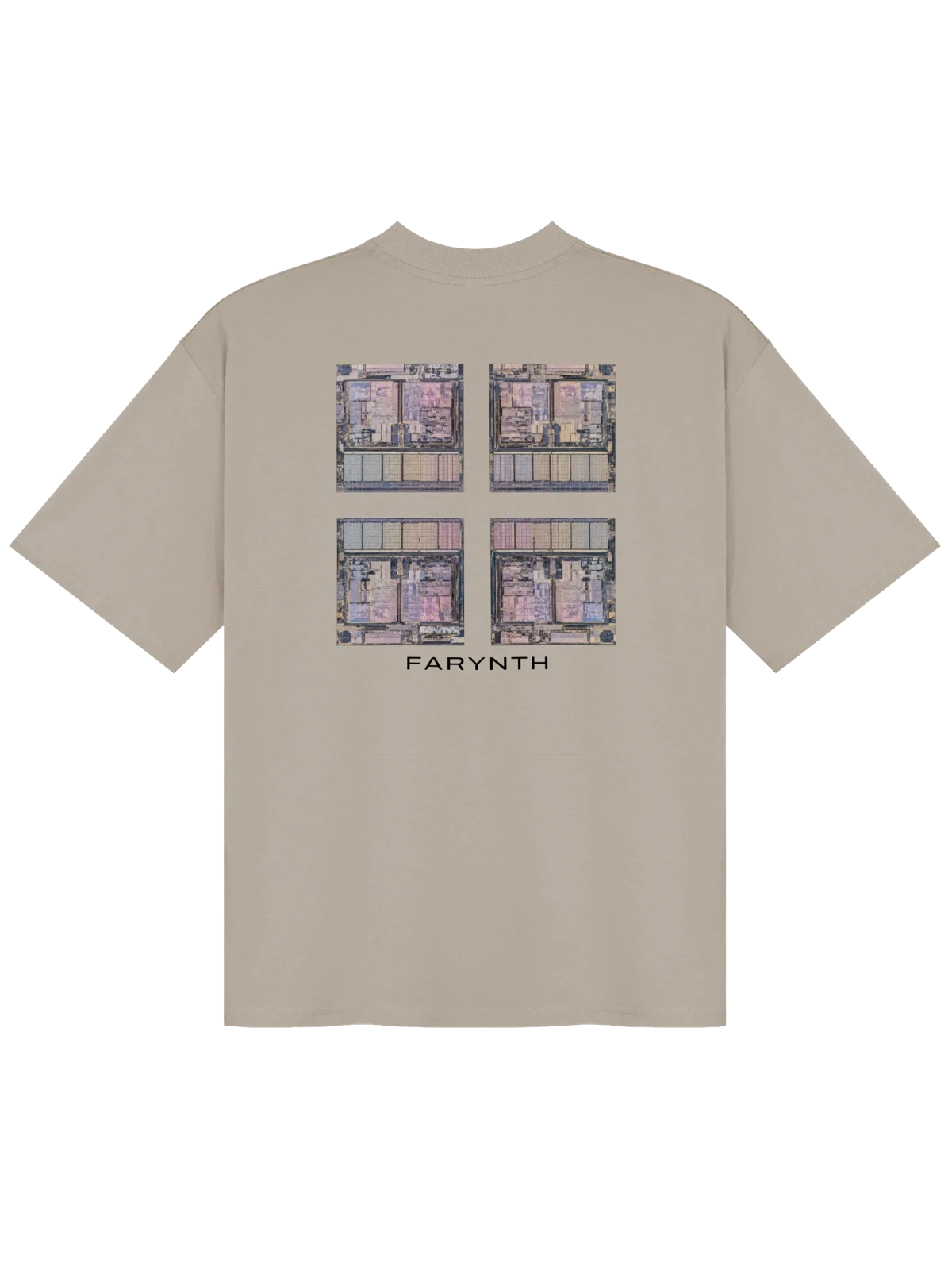 Quadrant Oversized Tee, Stone